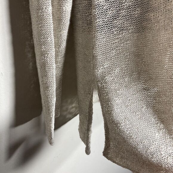 Eileen Fisher Sweater Top Womens S Long Sleeve Linen Cotton Natural Slub Knit - Picture 10 of 12